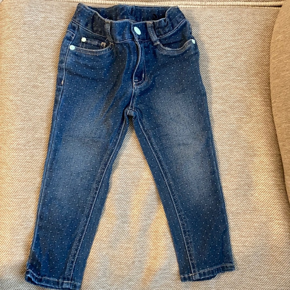 3T adjustable Waist Jeans with dot detail